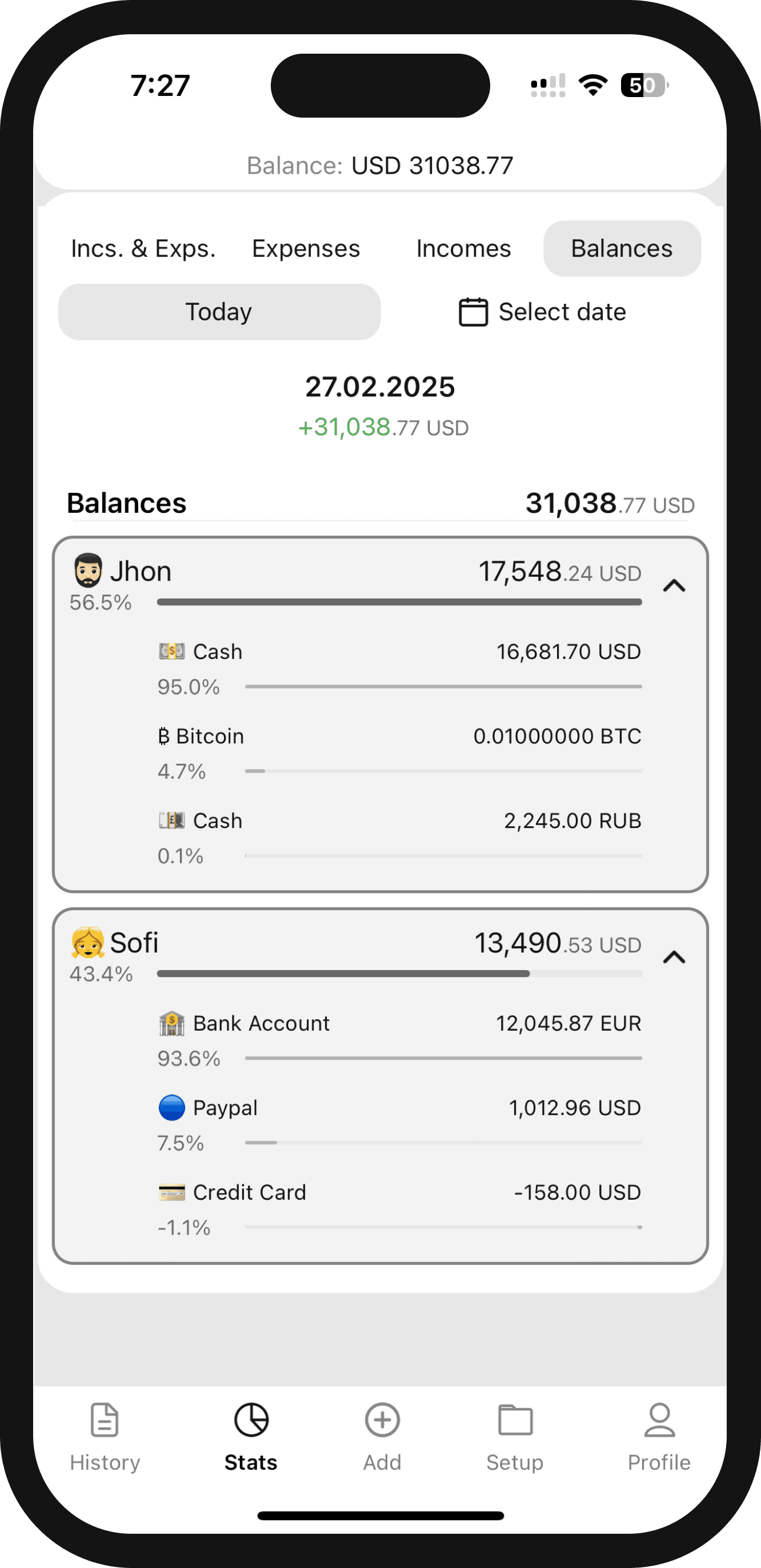 the cash ai Balance phone screenshot